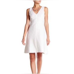 J Crew Alayna Chevron Pleated Dress Size 4